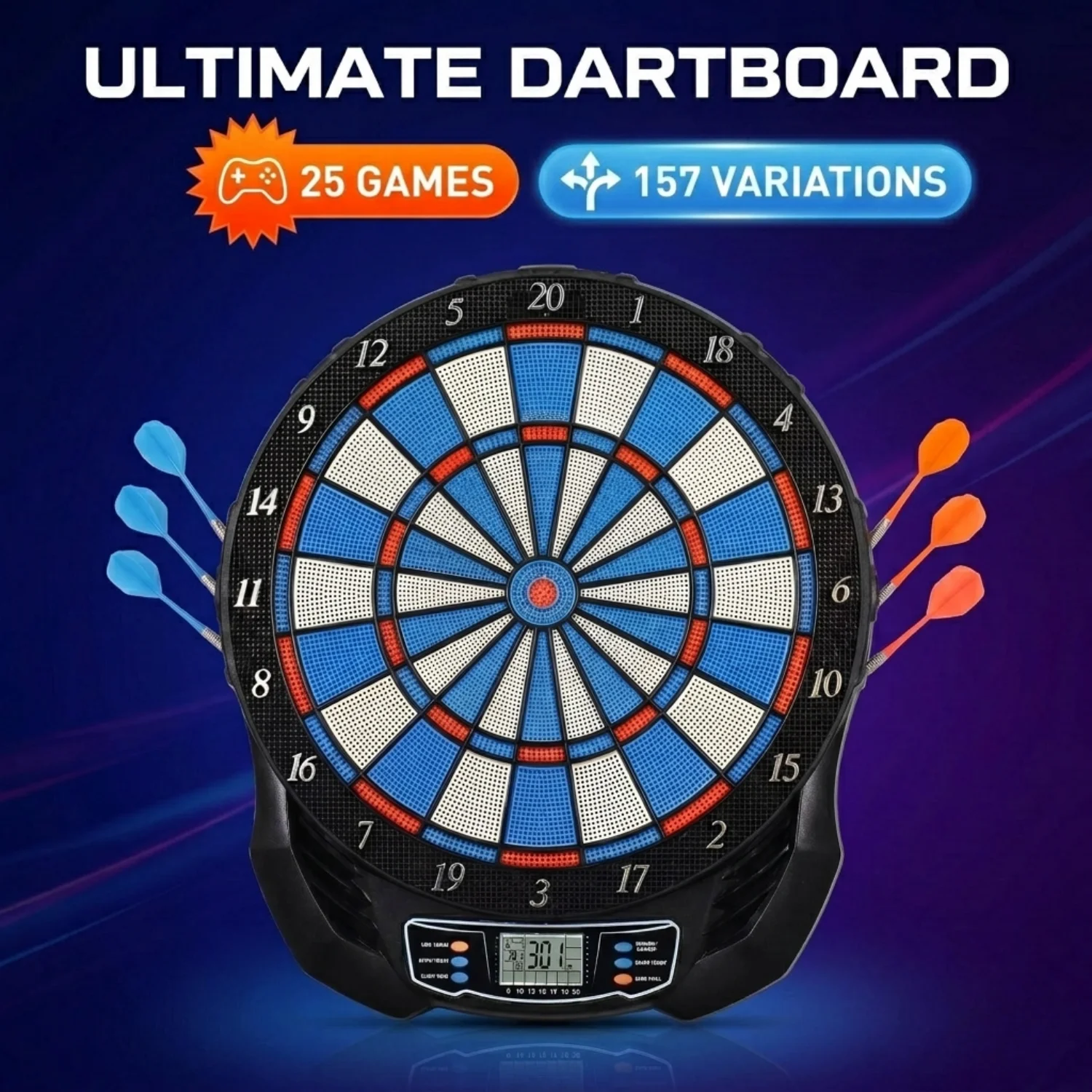 Electronic Dartboard Cabinet - Электронная дартс-доска DartVibe Advanced с профессиональной