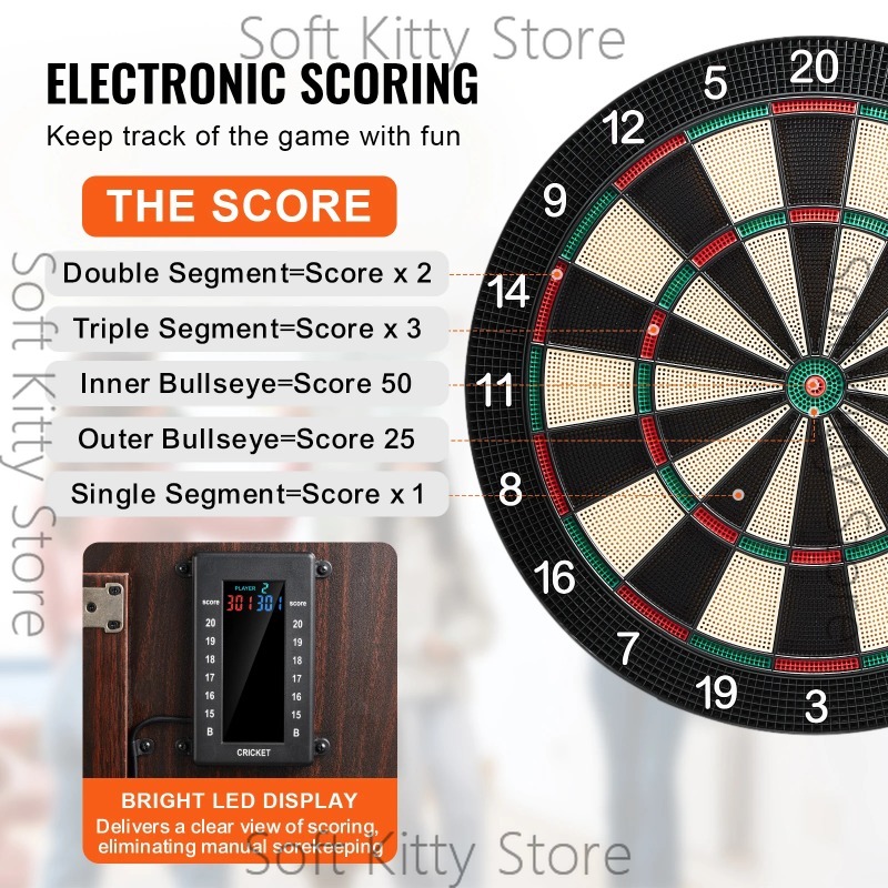 Набор для игры в дартс с тумбо – обзор и цена Electronic Dartboard Cabinet