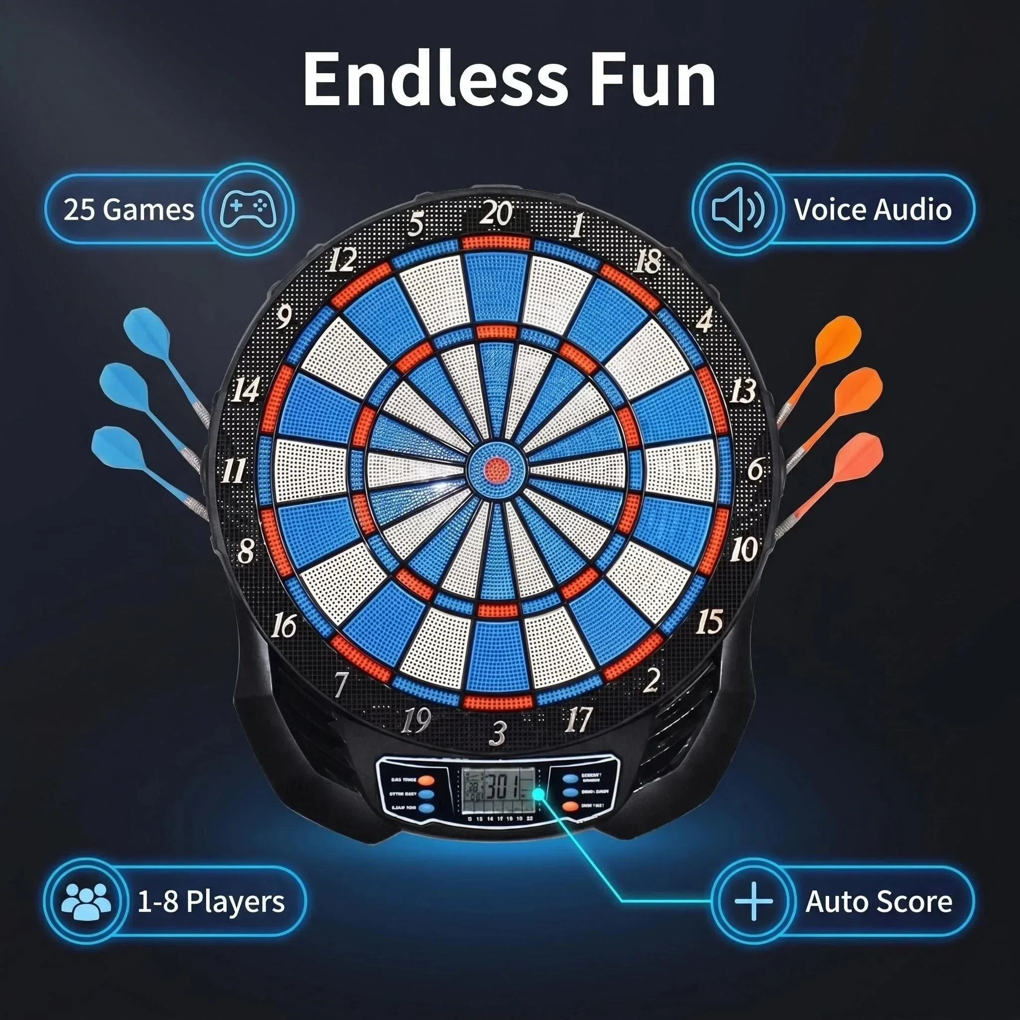 Электронная дартс-доска DartVi – обзор и цена Electronic Dartboard Cabinet