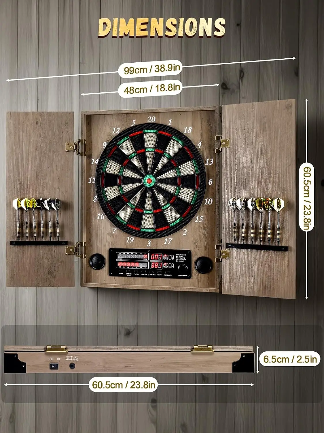 Электронная дартс-доска, декор – обзор и цена Electronic Dartboard Cabinet