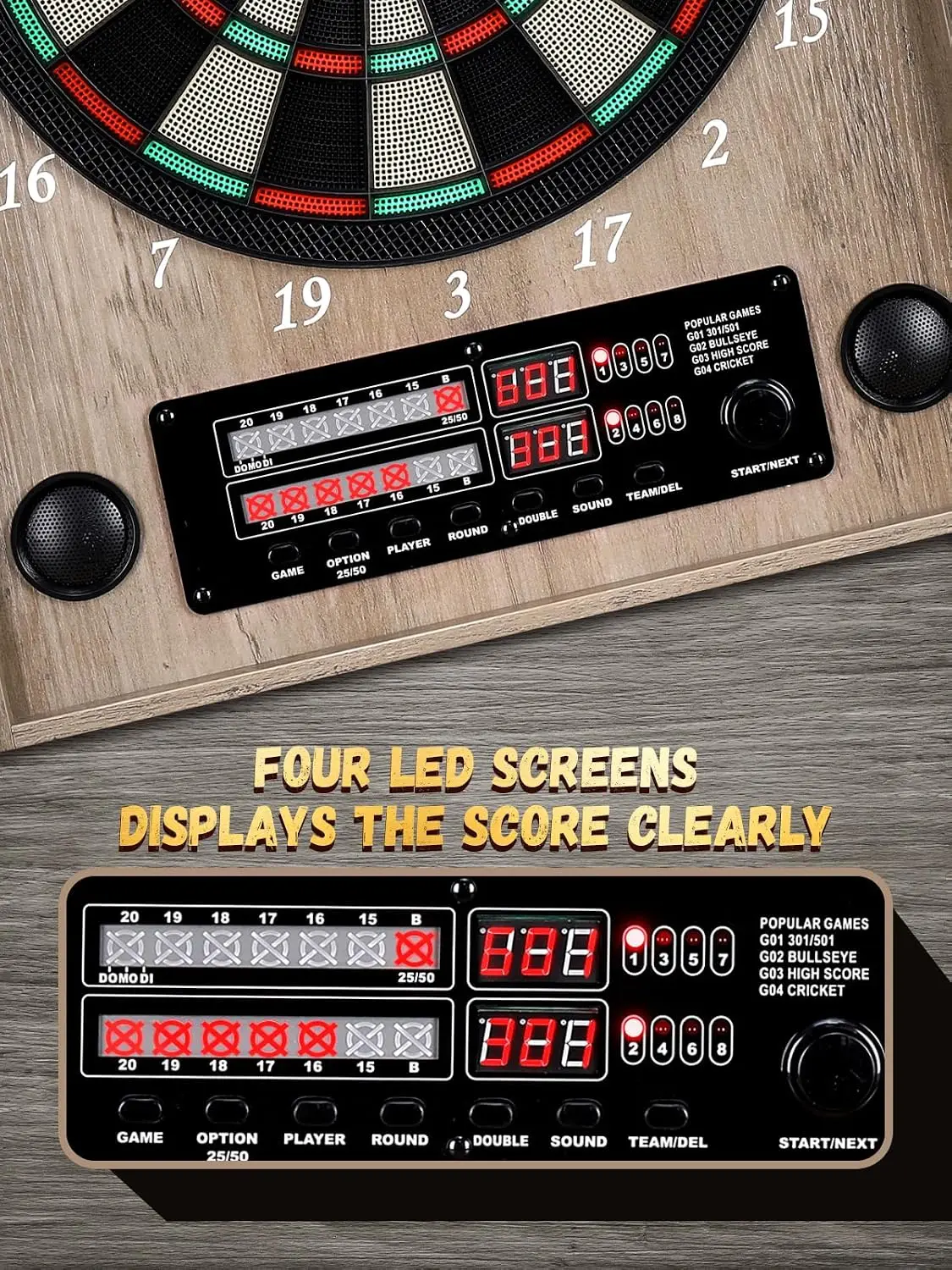 Электронная дартс-доска, декор – обзор и цена Electronic Dartboard Cabinet
